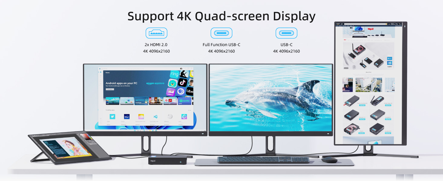 Amazon.com: MeLE Overclock X5 Ultra Slim MiniPC Core-i5 12450H (Up